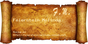 Feierstein Melinda névjegykártya